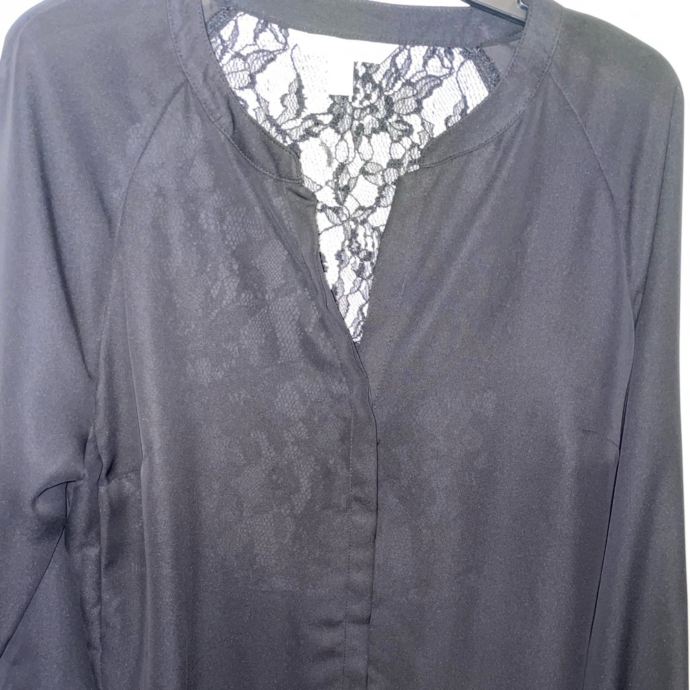 Lace back blouse